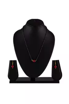 Yellow onyx mangalsutra