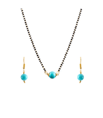 Yellow onyx mangalsutra