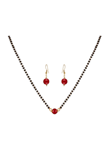 Yellow onyx mangalsutra