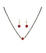 Yellow onyx mangalsutra