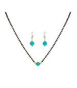 Yellow onyx mangalsutra