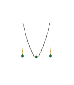 Yellow onyx mangalsutra