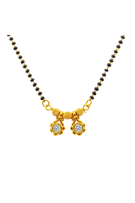 Yellow diamond mangalsutra 1
