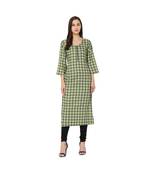 Green Rayon Straight Kurti