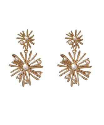 Astrid Pearl Golden Drop Earrings 1