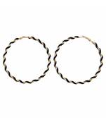Alexina Golden Black Hoop Earrings