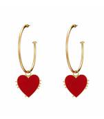 Cora Heart Stealer Golden Hoop Earrings