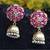 Kanishka Golden-Pink Jhumki Earrings
