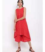 Red Center Lace Kurta-Pant