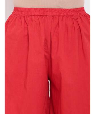 Red Lace Kurta-Jacket-Pant 5