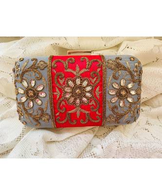 multicolor Designer  Box Clutch 1
