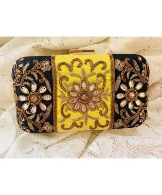 multicolor Designer  Box Clutch 1