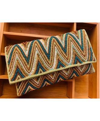 multicolor Evening Handwork Clutch 1