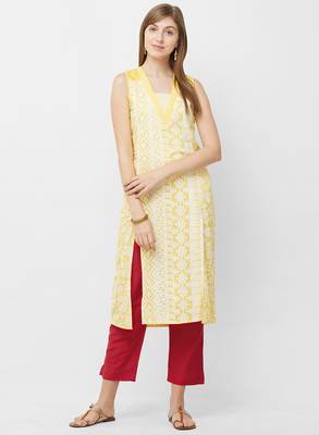 Women's Solid Red Casual Pants 5