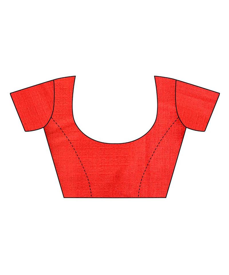 multicolor Printed Art Silk saree with blouse