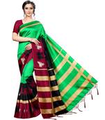 Multicolor Printed Art Silk Saree With Blouse