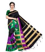 Multicolor Printed Art Silk Saree With Blouse