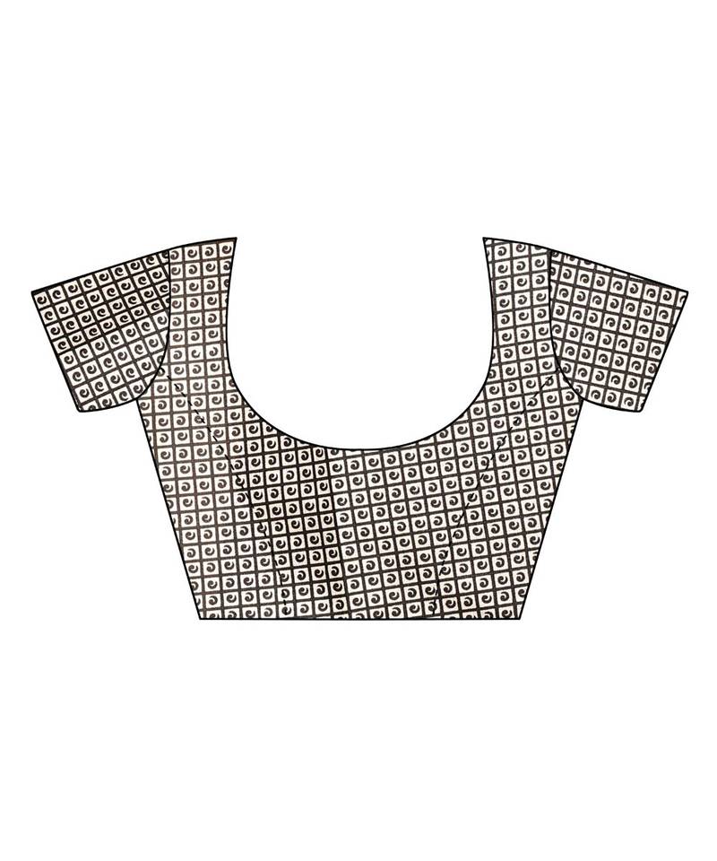 Multicolor Printed Art Silk Saree With Blouse