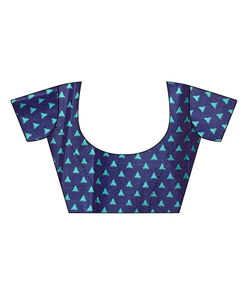 Multicolor Printed Art Silk Saree With Blouse