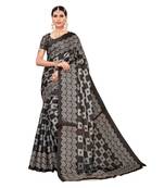 Multicolor Printed Art Silk Saree With Blouse