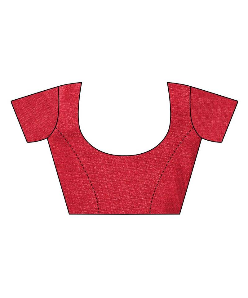 Multicolor Printed Art Silk Saree With Blouse