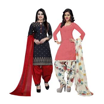 Black Printed Blended Cotton Salwar 1
