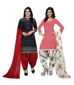 Black Printed Blended Cotton Salwar