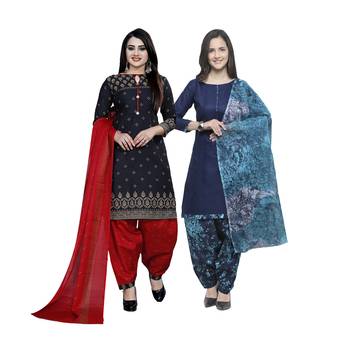 Black Printed Blended Cotton Salwar 1