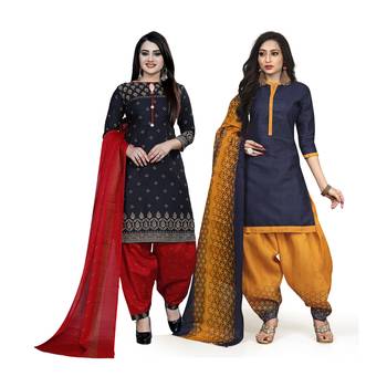 Black Printed Blended Cotton Salwar 1