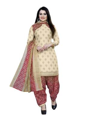 Off-White Printed Blended Cotton Salwar 2