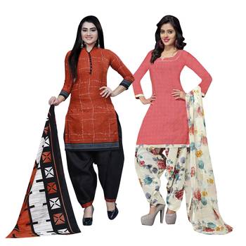 Brown Printed Blended Cotton Salwar 1