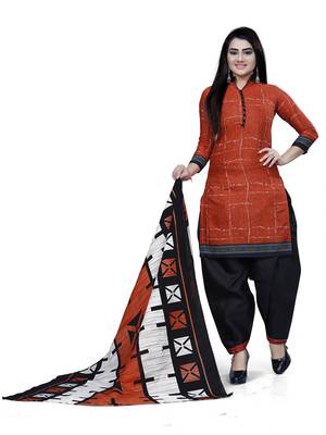 Brown Printed Blended Cotton Salwar 2