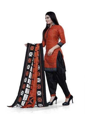Brown Printed Blended Cotton Salwar 3
