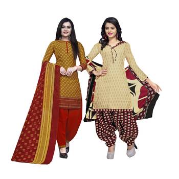 Mustard Printed Blended Cotton Salwar 1