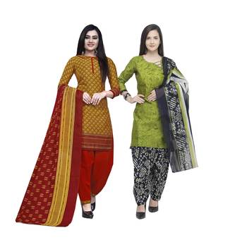 Mustard Printed Blended Cotton Salwar 1
