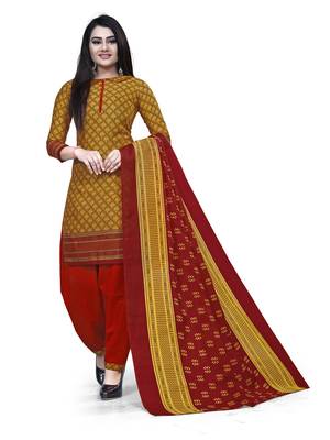 Mustard Printed Blended Cotton Salwar 2