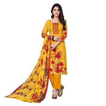 Beige printed blended cotton salwar 4