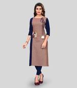 Multicolor plain cotton cotton-kurtis