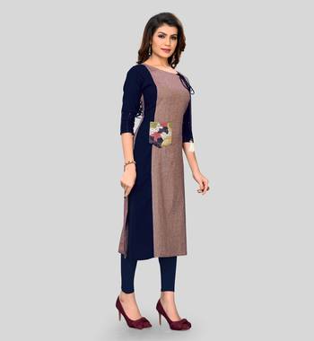 Multicolor plain cotton cotton-kurtis 3