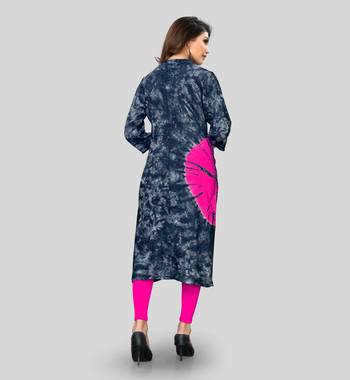 Grey printed rayon ethnic-kurtis 2