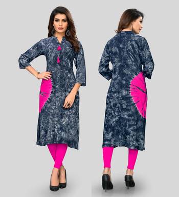 Grey printed rayon ethnic-kurtis 5