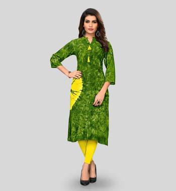 Multicolor printed rayon ethnic-kurtis 1