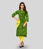 Multicolor printed rayon ethnic-kurtis