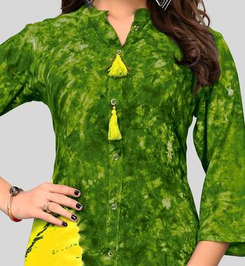 Multicolor printed rayon ethnic-kurtis 4