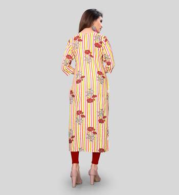 Multicolor printed rayon ethnic-kurtis 2