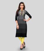 Multicolor embroidered cotton cotton-kurtis