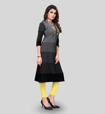Multicolor embroidered cotton cotton-kurtis 3