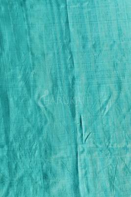 Cyan And Neon Blue Abstract Printed Silk Saree 4