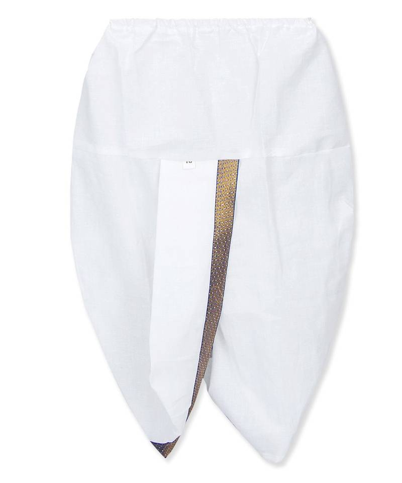 Blue Cotton Angrakha kurta with Dhoti