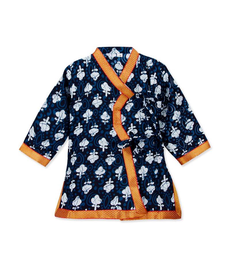 Blue Cotton Angrakha kurta with Dhoti